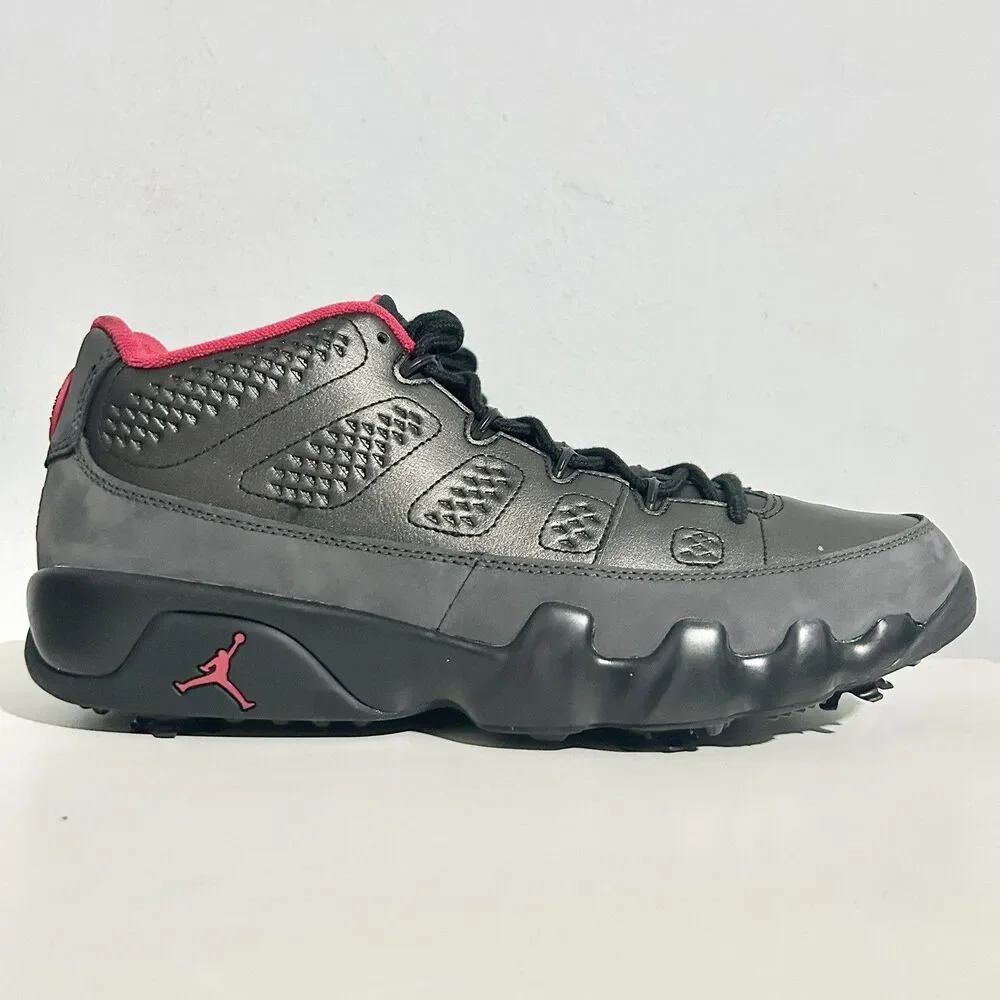 Air Jordan 9 Low G “Charcoal” Men’s Size 11.5-12 Red Black Golf Shoes No Lid